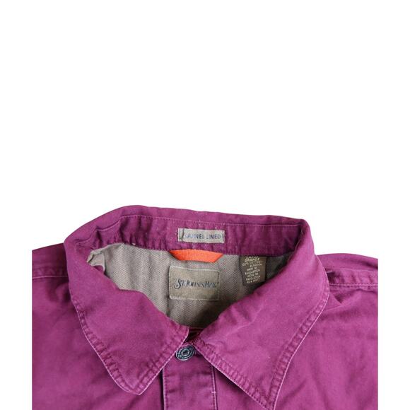 St. John's Bay Lined Burgundy Long Sleeve Button up Men's L - Picture 4 of 4